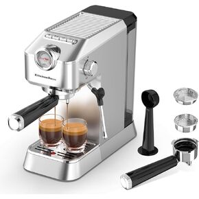 KitchenBoss Professional Compact Espresso Machines: 20 Bar Barista Espresso Machines for Home with Milk Frother Steam Wand, Automatic Fast Heating Cappuccino Machine and Latte Coffee Maker in Kuwait