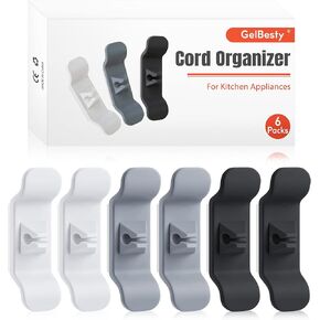 Cord Organizer for Kitchen Appliances - Appliance Cord Organizer Stick On, Cord Wrapper Durable Silicone Kitchen Gadget, Cord Winder Suitable Mixer, Coffee Makers, Juicer, Air Fryers, Pressure Cookers in Kuwait