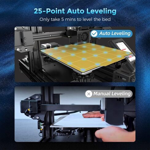 Voxelab ترقية Aquila X3، طابعة FDM ثلاثية الأبعاد، تسوية تلقائية ذات 25 نقطة ومنصة فولاذية مغناطيسية قابلة للإزالة، سرعة تصل إلى 200 مم/ ثانية، حجم طباعة 220 × 220 × 250 مم in Kuwait