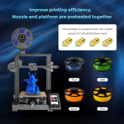 Voxelab ترقية Aquila X3، طابعة FDM ثلاثية الأبعاد، تسوية تلقائية ذات 25 نقطة ومنصة فولاذية مغناطيسية قابلة للإزالة، سرعة تصل إلى 200 مم/ ثانية، حجم طباعة 220 × 220 × 250 مم in Kuwait