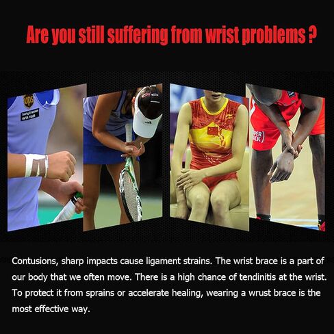 قطعتان من دعامة دعم المعصم، حزام معصم قابل للتعديل للياقة البدنية، رفع الأثقال، التهاب الأوتار، التهاب مفاصل النفق الرسغي، تخفيف آلام المفاصل، التهاب أوتار المعصم (أسود) in Kuwait