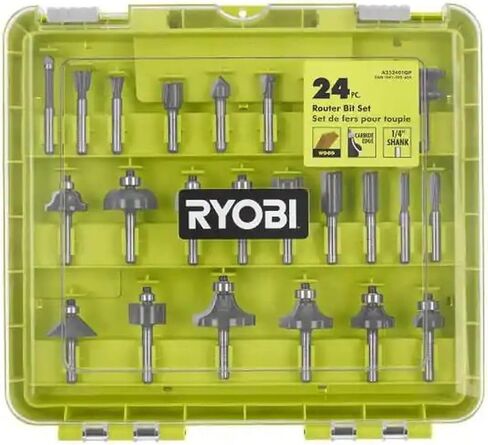 RYOBI 24-Piece Router Bit Set with CASE in Saudi Arabia