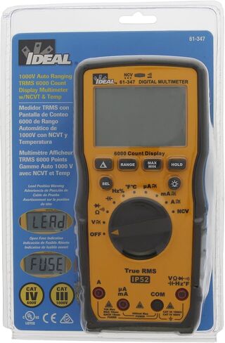 IDEAL Industries INC. 61-347 - AC/DC 1000V TRMS Multimeter, CAT III, CAT IV in Saudi Arabia