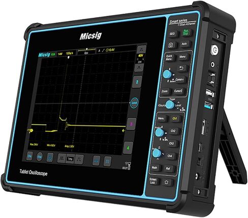 Micsig راسم الذبذبات SATO1004، راسم الذبذبات المحمول للسيارات مع 4 قنوات 100 ميجا هرتز عرض النطاق الترددي 1GSa/s معدل أخذ العينات، 8 بوصة شاشة تعمل باللمس جهاز لوحي راسم الذبذبات in Kuwait