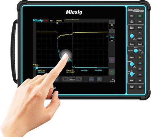 Micsig راسم الذبذبات SATO1004، راسم الذبذبات المحمول للسيارات مع 4 قنوات 100 ميجا هرتز عرض النطاق الترددي 1GSa/s معدل أخذ العينات، 8 بوصة شاشة تعمل باللمس جهاز لوحي راسم الذبذبات in Kuwait