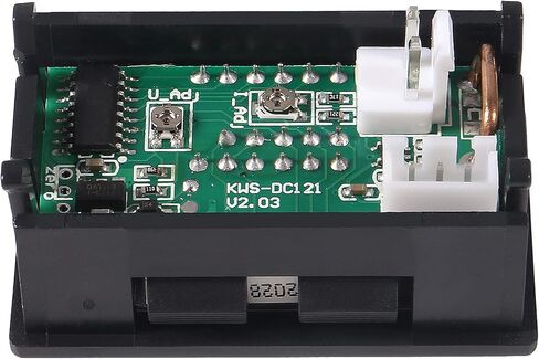 D-FLIFE 5 قطع 0.28 بوصة LED مقياس الفولتميتر، جهاز قياس الجهد الكهربائي الرقمي الأحمر والأزرق، جهاز قياس الجهد الكهربائي DC 0-100V 10A، لوحة قياس الجهد الكهربائي الحالي in Saudi Arabia