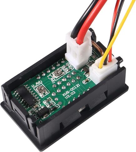 D-FLIFE 5 قطع 0.28 بوصة LED مقياس الفولتميتر، جهاز قياس الجهد الكهربائي الرقمي الأحمر والأزرق، جهاز قياس الجهد الكهربائي DC 0-100V 10A، لوحة قياس الجهد الكهربائي الحالي in Saudi Arabia