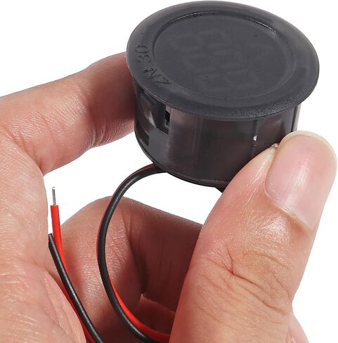 XIITIA 3 قطع DC 4-100V LED شاشة رقمية دائرية بسلكين الفولتميتر DC الرقمي الفولتميتر عرض الرأس حماية الاتصال العكسي (أزرق) in Saudi Arabia