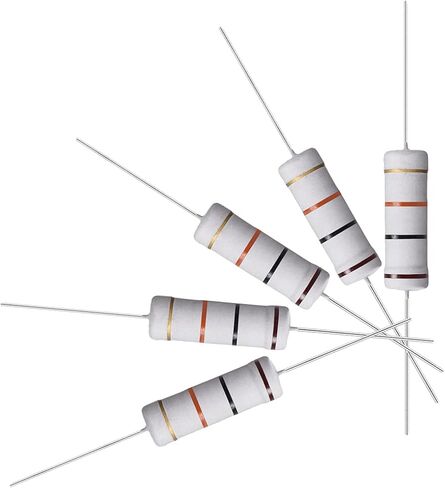 uxcell 10Pcs 10K Ohm Resistor, 5W 5% Tolerance Metal Oxide Film Resistors, Shaft Lead, Flame Proof for DIY Electronic Projects and Experiments in Saudi Arabia