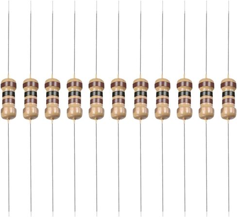 YOKIVE 100 PCS Carbon Film Resistors, 1/4W 100 Ohm 5% Tolerances Resistor, Good for DIY Electronic Projects (4 Color Band, 1.77x0.09-Inch) in Saudi Arabia