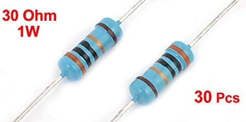 uxcell a14051200ux0718 30 Pieces Through Hole 1W 1% Tolerance 30 Ohm Metal Oxide Film Resistor in Kuwait