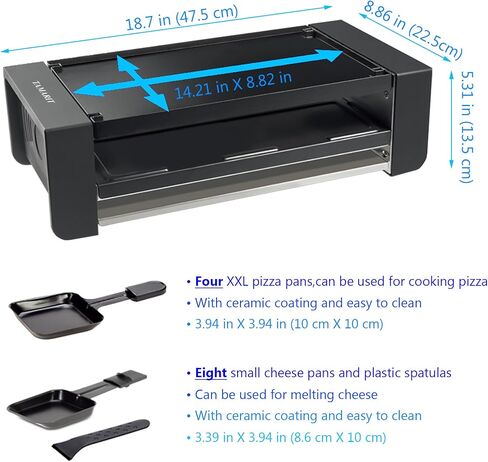 Indoor Grill TAMARIT Table Grill Non-Stick Raclette Grill Portable Electric Grills Korean Barbecue BBQ Grill 2 in 1 Removble Reversible Grills Griddle 1450W Keep Warm Temperature Control Adjustable in Kuwait