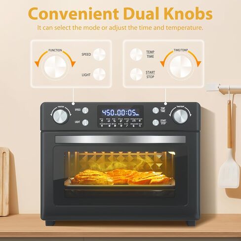 LifePlus Toaster Oven, 12-In-1 Convection Oven Countertop with Stainless Steel, 1700W Air Fryer Combo for Pizza Bread Grill, etc. 8 Gallon Capacity, Includes 6 Accessories in Saudi Arabia