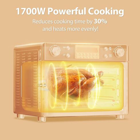 LifePlus Toaster Oven, 12-In-1 Convection Oven Countertop with Stainless Steel, 1700W Air Fryer Combo for Pizza Bread Grill, etc. 8 Gallon Capacity, Includes 6 Accessories in Saudi Arabia