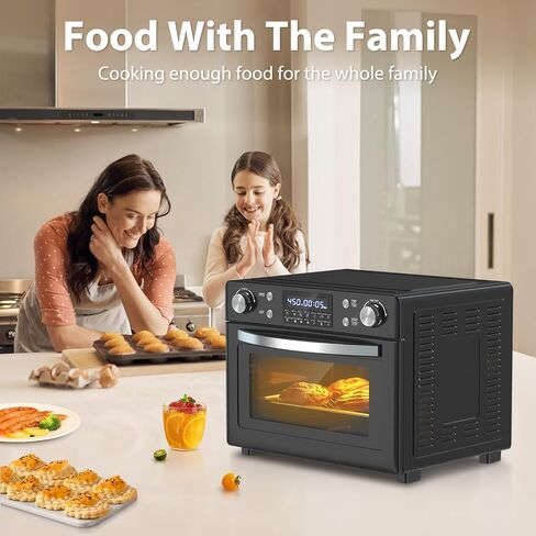 LifePlus Toaster Oven, 12-In-1 Convection Oven Countertop with Stainless Steel, 1700W Air Fryer Combo for Pizza Bread Grill, etc. 8 Gallon Capacity, Includes 6 Accessories in Saudi Arabia