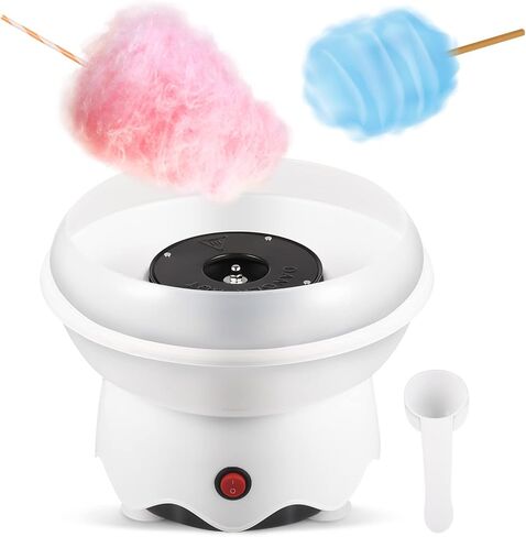 Mini Cotton Candy Machine for Kids, Includes Sugar Scoop, Sticks Cotton Candy Maker for Birthday Party, Gifts, Home Uses in Saudi Arabia