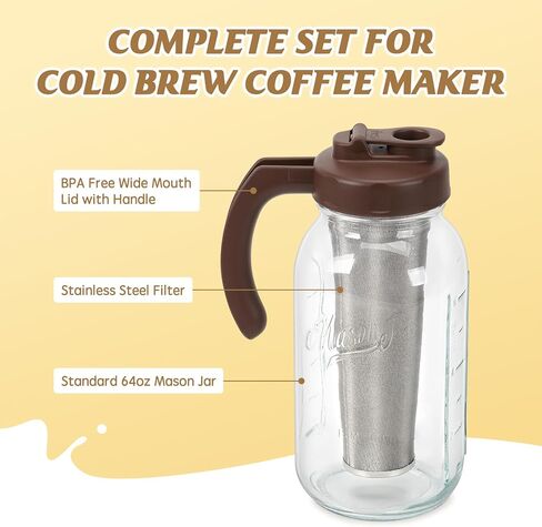 سولجت ماكينة تحضير القهوة على شكل برطمان ماسون من كولد برو in Kuwait