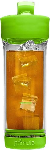 Primula Press and Go Iced Tea Iced Tea Brewer and Tumbler For Loose Leaf or Bagged Teas, Double Wall Travel Tea Mug with Stainless Steel Infuser, Leakproof, Dishwasher Safe, Teal in Kuwait