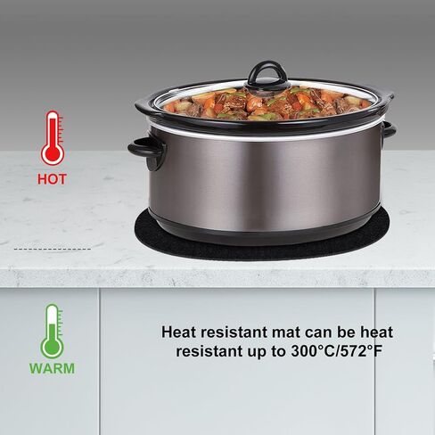 2Pcs Heat Resistant Pad Countertop Protector for Air Fryer | Made of Heat-resistant Felt, Effectively Resists High Temperatures, Act as a Sliding Mat, can DIY Tailoring in Kuwait