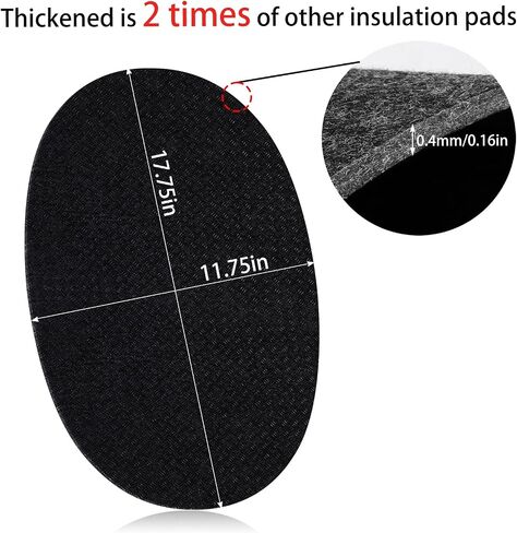2Pcs Heat Resistant Pad Countertop Protector for Air Fryer | Made of Heat-resistant Felt, Effectively Resists High Temperatures, Act as a Sliding Mat, can DIY Tailoring in Kuwait