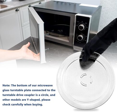 Puxyblue 4393799 4393751 لوحة زجاجية دوارة للميكروويف مناسبة لـ Whirl-pool & Ken-more & May-tag استبدال لـ 30QBP4185 PS373741 AP3130793 مع قفازات فرن مجانية (ضمان لمدة عام) in Kuwait