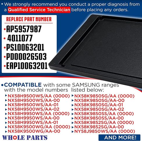 مجموعة كاملة من قطع غيار لوحة الشواية # DG61-00859A - بديل ومتوافق مع بعض نطاقات سامسونج - بديل AP5957987 و4011077 وPS10063201 - قطع غيار واكسسوارات اجهزة سامسونج غير او اي ام in Kuwait