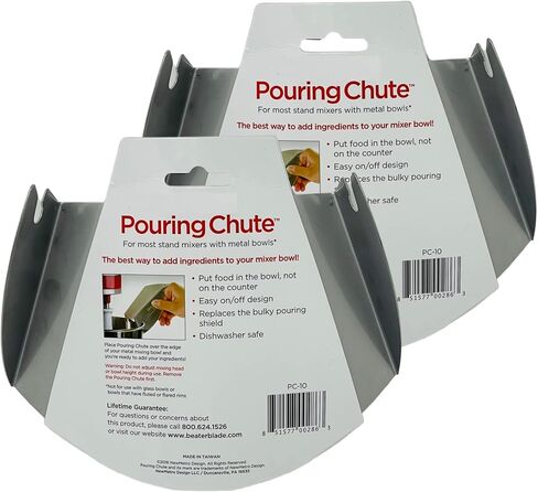 New Metro Design PC-10 Pouring Chute Compatible with KitchenAid Stand Mixer with Stainless Steel Bowl, Silver in Saudi Arabia
