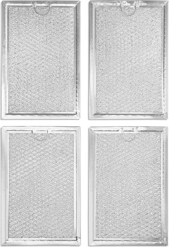 [2 Pack] WB06X10309 Microwave Grease Filter Replacement 7.62" x 5.12" – Fits GE Stove WB06X10359, Hotpoint, Kenmore & LG Microwaves – Aluminum Mesh Vent Filters for Over-the-Range Ovens in Kuwait