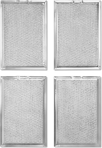 [2 Pack] WB06X10309 Microwave Grease Filter Replacement 7.62" x 5.12" – Fits GE Stove WB06X10359, Hotpoint, Kenmore & LG Microwaves – Aluminum Mesh Vent Filters for Over-the-Range Ovens in Kuwait