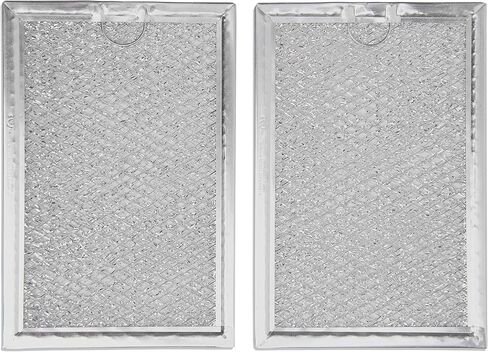[2 Pack] WB06X10309 Microwave Grease Filter Replacement 7.62" x 5.12" – Fits GE Stove WB06X10359, Hotpoint, Kenmore & LG Microwaves – Aluminum Mesh Vent Filters for Over-the-Range Ovens in Kuwait