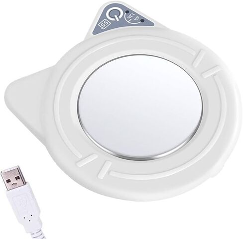 جهاز تسخين قدح القهوة USB، جهاز تسخين كوب القهوة للمكتب، لوحة تسخين الأكواب الكهربائية، شمعة حليب الشاي، لوحة تسخين المشروبات للاستخدام المنزلي في المكتب وأفضل هدية لمحبي القهوة (حتى 131 فهرنهايت/55 درجة مئوية) in Kuwait