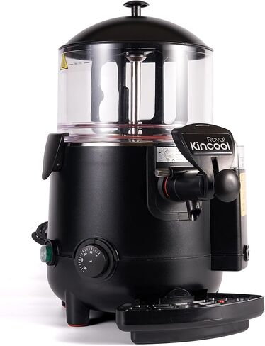 Royal-Kincool 5 Liter 1.3 Gallon Hot Beverage Quick-Brewing Automatic Hot Chocolate Dispenser plus hot chocolate,coffee, tea, mulled wine, saki,soybean, butter, Black in Saudi Arabia