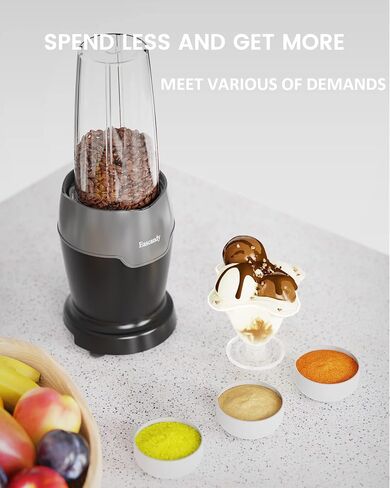 Real 900 Watts Smoothie Blender for Shakes and Smoothies with Milk Frother, 12 in 1 Set Personal Blender, Germany Stainless Steel Blades Smoothie Maker with 2 Tritan Sport Cups in Saudi Arabia