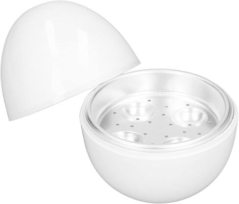 Hard Boiled Egg Cooker 4 Eggs Capacity ABS Egg Shape Microwave Function Egg Boiler Electric Egg Cooker with Steam Oven for Eggs Bread Dumplings in Saudi Arabia
