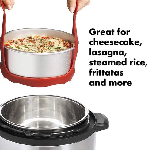 Pressure Cooker Sling, Silicone Bakeware Sling for 6 Qt / 8 Qt Instant Pot | for Ninja Foodi, Multi-function Cooker Anti-scalding Bakeware Lifter Steamer Rack, BPA-Free Silicone Egg Steamer Rack in Saudi Arabia