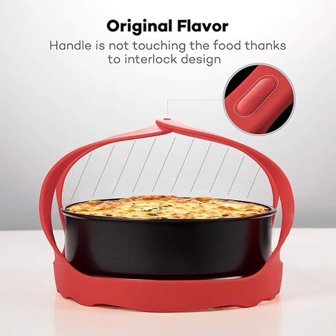 Pressure Cooker Sling, Silicone Bakeware Sling for 6 Qt / 8 Qt Instant Pot | for Ninja Foodi, Multi-function Cooker Anti-scalding Bakeware Lifter Steamer Rack, BPA-Free Silicone Egg Steamer Rack in Saudi Arabia