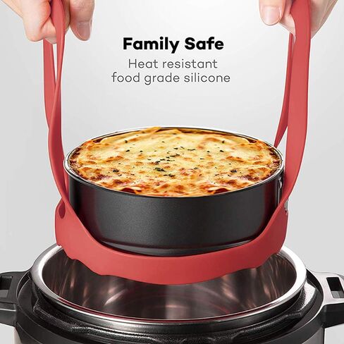 Pressure Cooker Sling, Silicone Bakeware Sling for 6 Qt / 8 Qt Instant Pot | for Ninja Foodi, Multi-function Cooker Anti-scalding Bakeware Lifter Steamer Rack, BPA-Free Silicone Egg Steamer Rack in Saudi Arabia