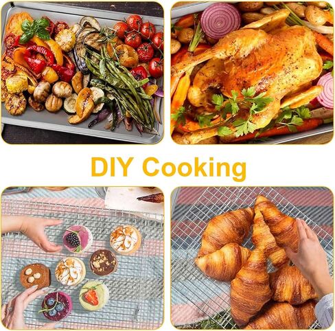 Air Fryer Basket and Tray 15.3'' x 11.4'' for Oven, Stainless Steel Crisper Tray and Basket, Grill Rack Bacon Pan for Air Fryer Oven, Set of 2 Perfect Bakeware in Saudi Arabia
