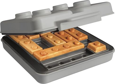 Building Brick Electric Waffle Maker, Cook Fun Buildable Waffles or Pancake | Make Houses, Cars, Animals Out of Stackable Waffles, Bite Sized for Kids, Nonstick Iron Machine with Recipe Guide, Family Fun in Kuwait