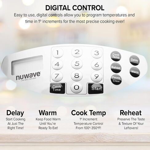 Nuwave Oven Pro Plus Countertop Convection Oven with Triple Combo Cooking Power, 100°F-350°F Temp Control in 1° Increments, Cinnamon (Renewed) in Saudi Arabia