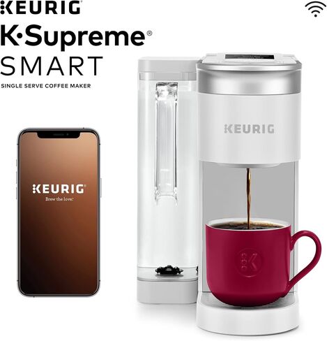 Keurig K-Supreme SMART Coffee Maker, MultiStream Technology, Brews 6-12oz Cup Sizes, White in Saudi Arabia