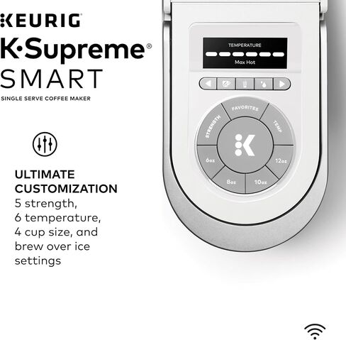 Keurig K-Supreme SMART Coffee Maker, MultiStream Technology, Brews 6-12oz Cup Sizes, White in Saudi Arabia