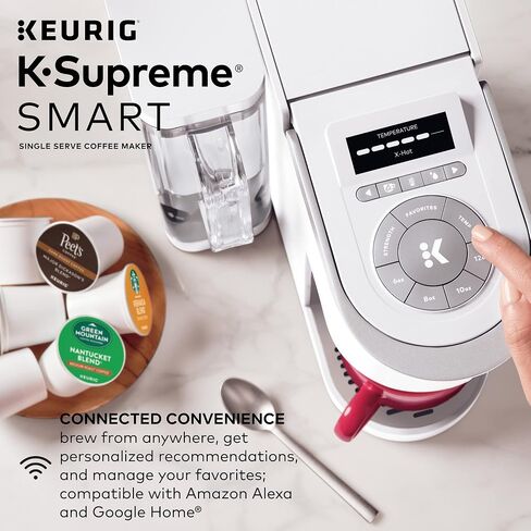 Keurig K-Supreme SMART Coffee Maker, MultiStream Technology, Brews 6-12oz Cup Sizes, White in Saudi Arabia