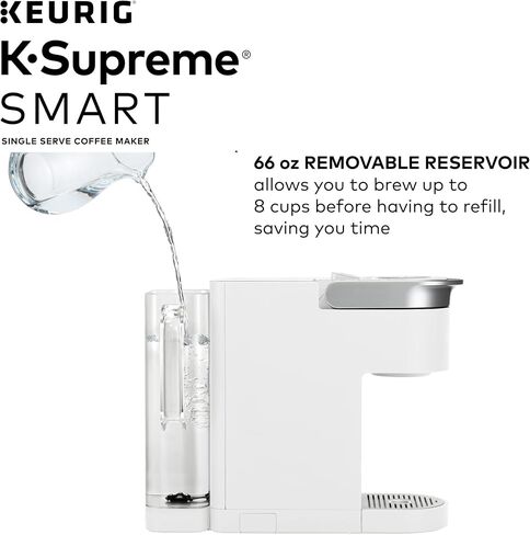 Keurig K-Supreme SMART Coffee Maker, MultiStream Technology, Brews 6-12oz Cup Sizes, White in Saudi Arabia