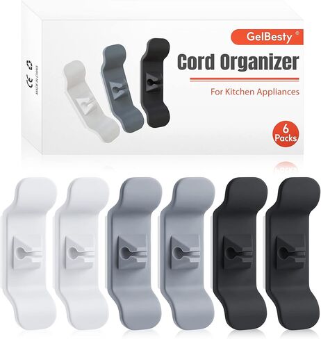 Cord Organizer for Kitchen Appliances - Appliance Cord Organizer Stick On, Cord Wrapper Durable Silicone Kitchen Gadget, Cord Winder Suitable Mixer, Coffee Makers, Juicer, Air Fryers, Pressure Cookers in Kuwait