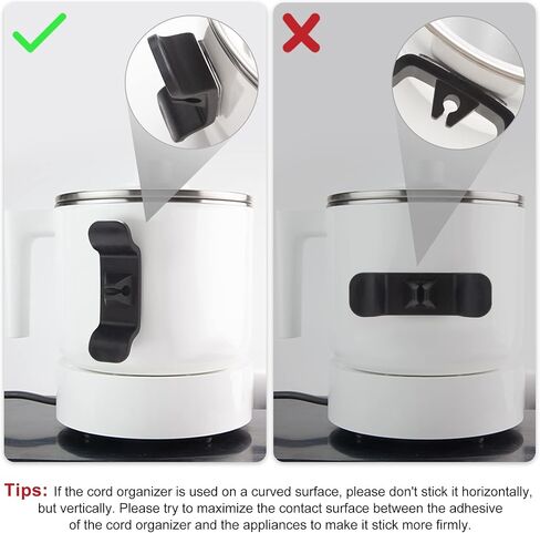 Cord Organizer for Kitchen Appliances - Appliance Cord Organizer Stick On, Cord Wrapper Durable Silicone Kitchen Gadget, Cord Winder Suitable Mixer, Coffee Makers, Juicer, Air Fryers, Pressure Cookers in Kuwait