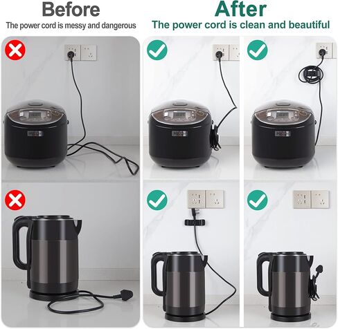 Cord Organizer for Kitchen Appliances - Appliance Cord Organizer Stick On, Cord Wrapper Durable Silicone Kitchen Gadget, Cord Winder Suitable Mixer, Coffee Makers, Juicer, Air Fryers, Pressure Cookers in Kuwait