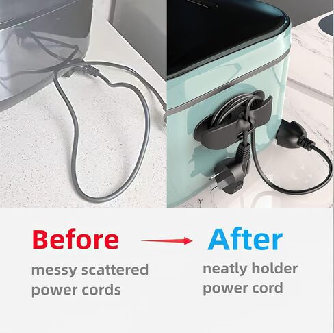 Cord Organizer for Kitchen Appliances,3pack Upgraded Kitchen Cord Organizer,Appliance Cord Organizer Stick On Appliances Blender,Coffee Maker,Pressure Cooker,Toaster-Black in Saudi Arabia
