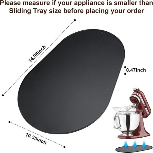 Metal Sliding Mat for KitchenAid Stand Mixer 4.5-5 Qt,Sliding Tray Slide Tray Mixer Mover Mixer Slider for Tilt-Head Stand Mixer, KitchenAid Artisan Tilt-Head Mixer, KitchenAid Classic in Saudi Arabia