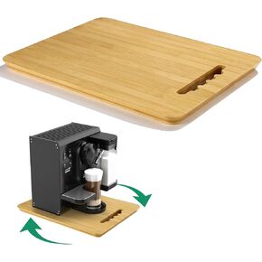 منزلق جهاز الخيزران من Kssiaz، صينية منزلقة تدور 360 درجة لصانع القهوة، منزلق لأجهزة المطبخ الثقيلة، صينية لف الأجهزة بعجلات، تنزلق بسهولة من سطح الطاولة، 40.64 سم × 33.02 سم in Kuwait